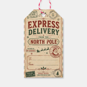 Étiquette d'expédition de l'express du Pôle Nord v
