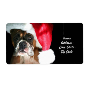 Étiquette d'expédition des chiens de Noël