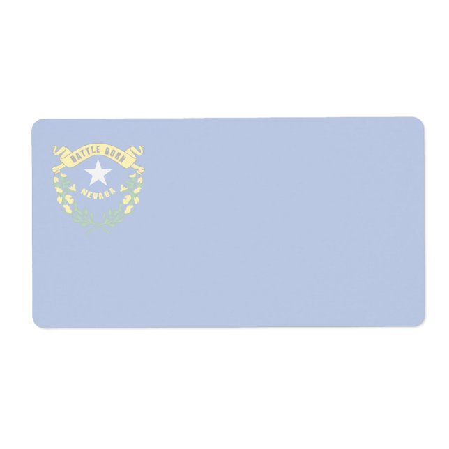 Étiquette d'expédition du drapeau du Nevada (Devant)
