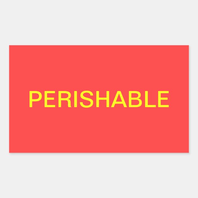 Étiquette d'expédition périssable (Devant)