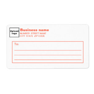 Étiquette d'expédition pour les entreprises Orange