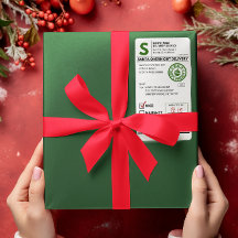 Étiquette d'expédition réaliste du Père Noël
