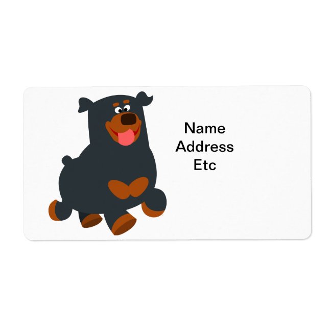 Étiquette d'expédition Rottweiler (Devant)