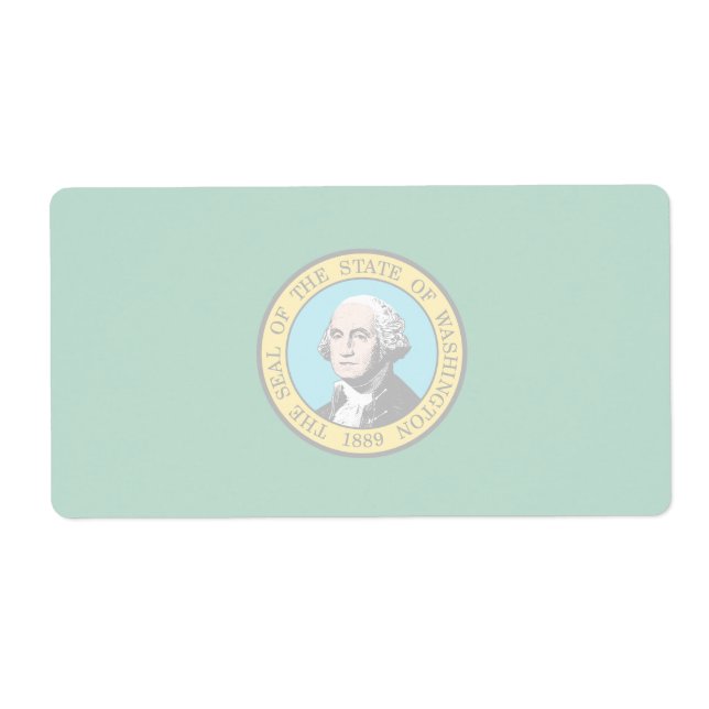 Étiquette d'expédition Washington Faint Flag (Devant)