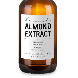 Étiquette d'extraction d'amandes maison personnali