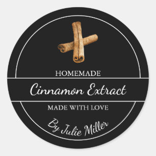 Étiquette d'extraction de cannelle maison simple