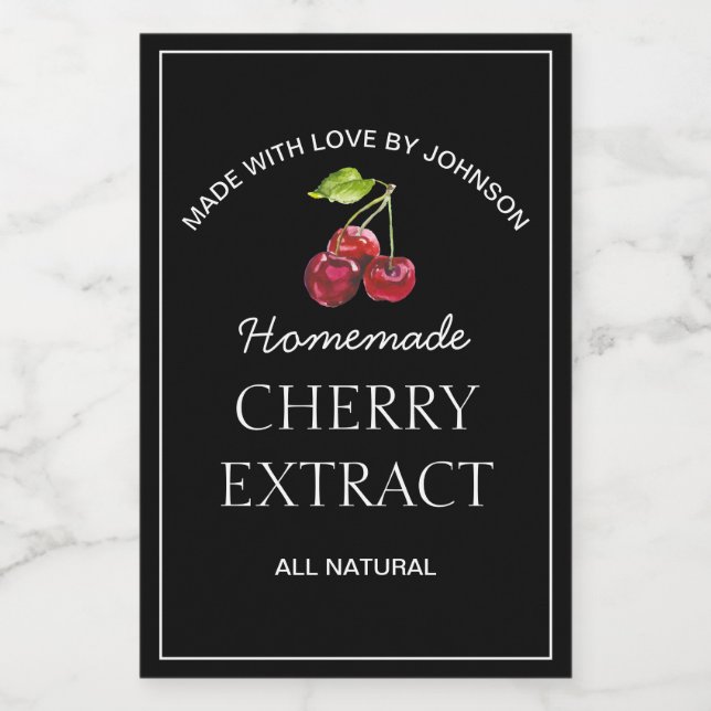 Étiquette d'extraction de cerise (Étiquettes simples)
