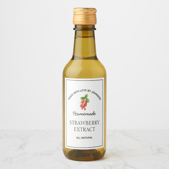 Étiquette d'extraction de fraises (Devant)