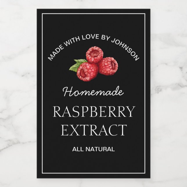 Étiquette d'extraction de framboise (Étiquettes simples)