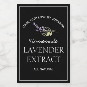 Étiquette d'extraction de lavande