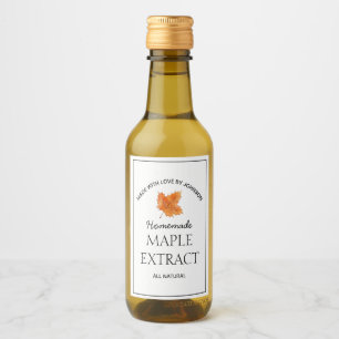 Étiquette d'extraction de l'érable