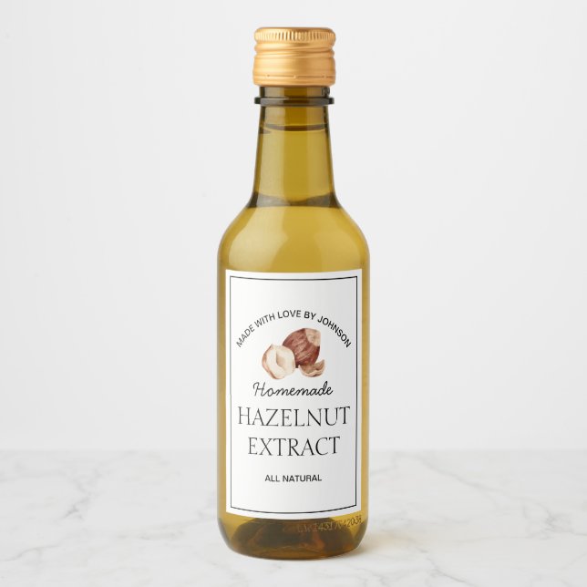 Étiquette d'extraction de noisette (Devant)