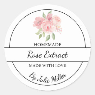 Étiquette d'extraction de Rose maison simple