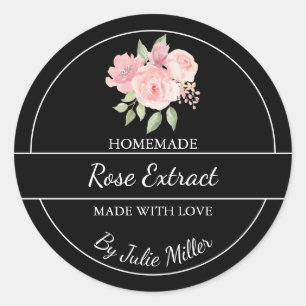 Étiquette d'extraction de Rose maison simple