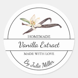 Étiquette d'extraction de vanille maison simple