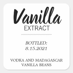 Étiquette d'extraction de vanille personnalisable