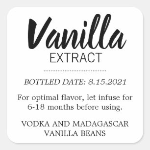 Étiquette d'extraction de vanille personnalisable