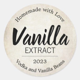 Étiquette d'extraction de vanille personnalisable