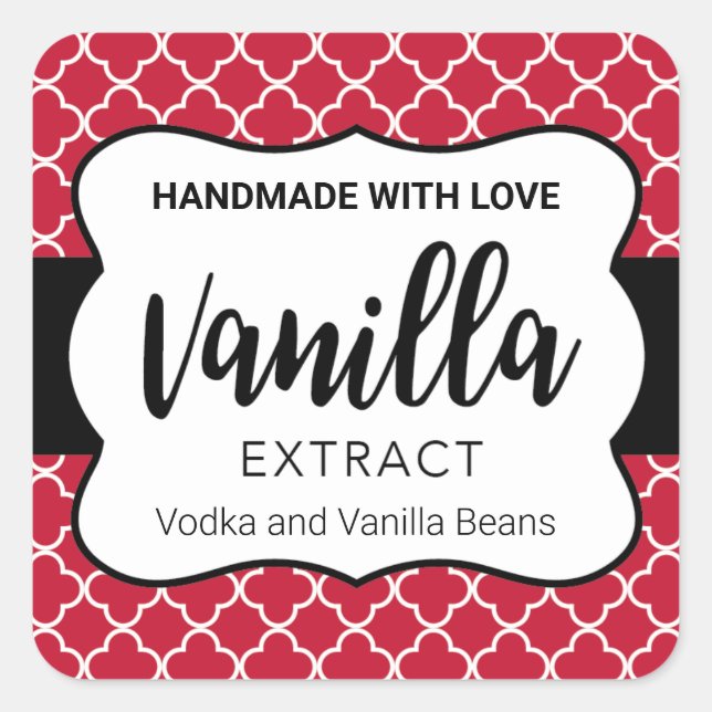 Étiquette d'extraction de vanille personnalisable  (Devant)