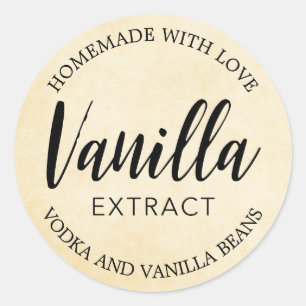 Étiquette d'extraction de vanille personnalisable