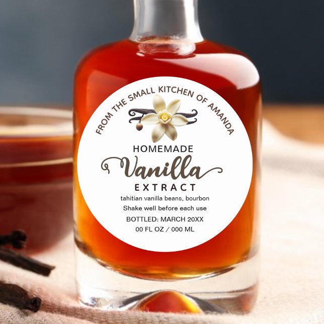 Étiquette d'extraction de vanille personnalisée (Créateur téléchargé)