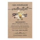 étiquette d'extraction de vanille personnalisée kr