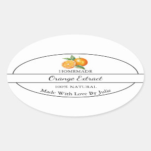 Étiquette d'extraction orange simple fait maison