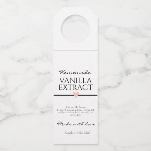 Étiquette d'extrait de vanille