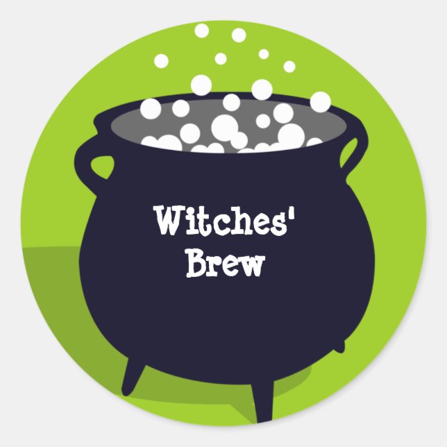 Étiquette d'Halloween vert ghoulish (Devant)