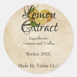 Étiquette d'huile d'extraction de citron personnal