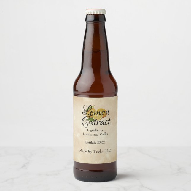 Étiquette d'huile d'extraction de citron personnal (Devant)