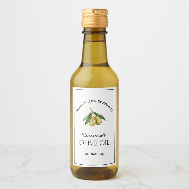 Étiquette d'huile d'olive (Devant)