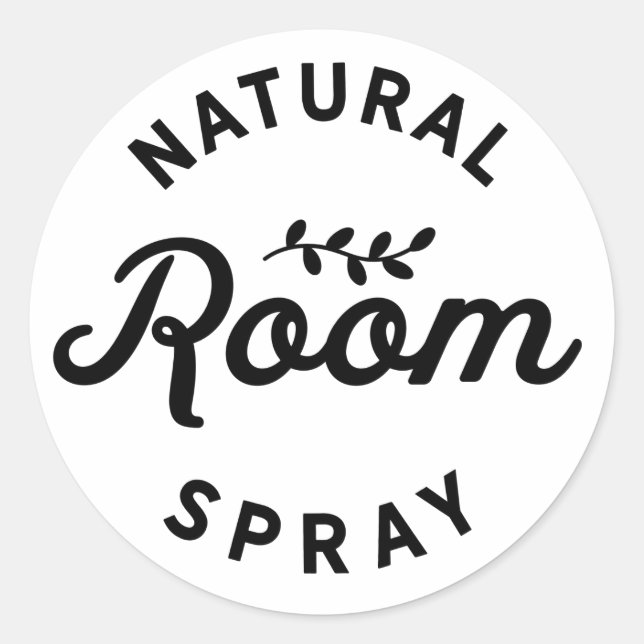 Étiquette d'huile essentielle Spray de la pièce na (Devant)