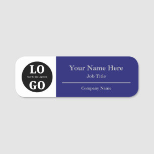 Étiquette d'identification de l'entreprise avec lo