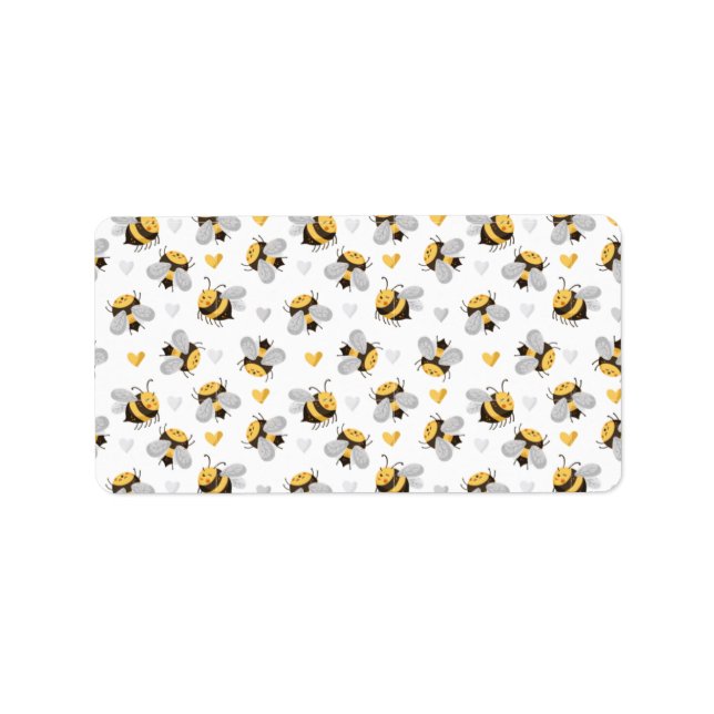 Étiquette d'impression du Motif abeille (Devant)