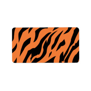 Étiquette d'impression du Motif Tiger