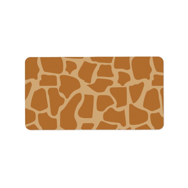 Étiquette d'impression Motif Giraffe (Devant)