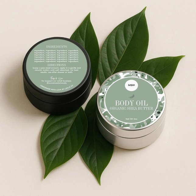 Étiquette d'ingrédients botaniques naturels de Sag (Créateur téléchargé)