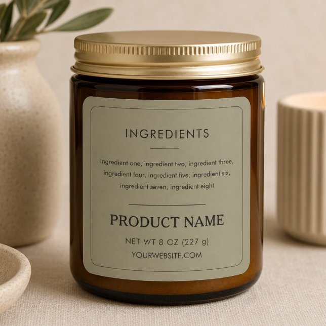 Étiquette d'ingrédients de produit (Créateur téléchargé)