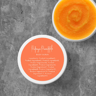 Étiquette d'ingrédients minimaliste de script de c