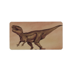 Étiquette Dinosaures vintages, Carnivore Giganotosaurus