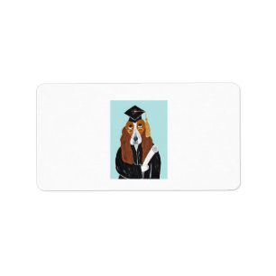 Étiquette Diplômé Basset Hound