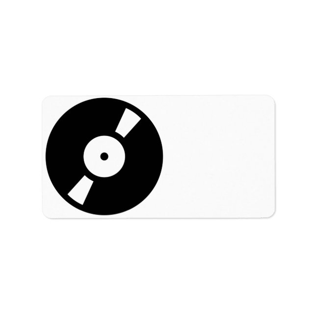 Étiquette disque vinyle rétro (Devant)