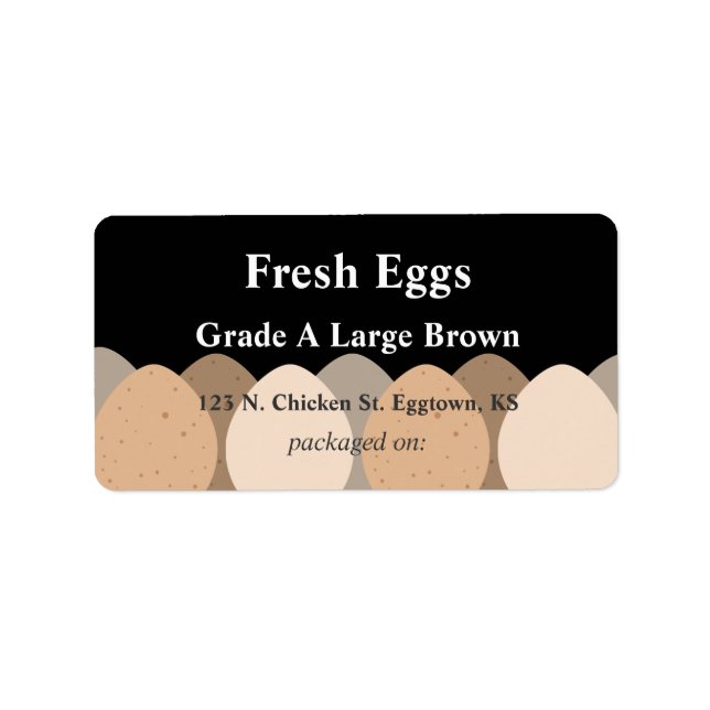 Étiquette d'oeufs Brown (Devant)