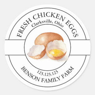 Étiquette d'oeufs de poulet frais