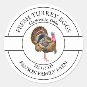 Étiquette d'oeufs frais de Turquie