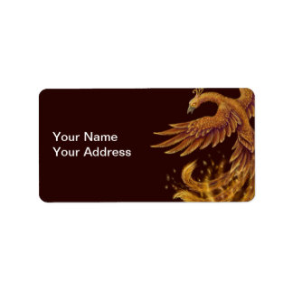 étiquette d'oiseaux phoenix