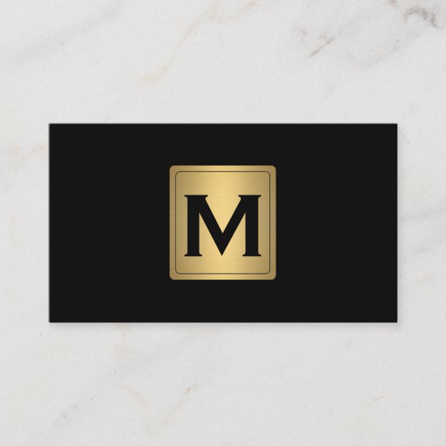 Étiquette d'or classique avec Monogramme (Devant)