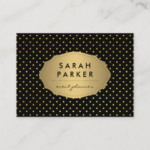 Étiquette d'or Faux Polka Dot Motif