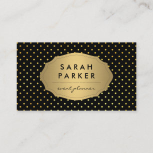 Étiquette d'or Faux Polka Dot Motif